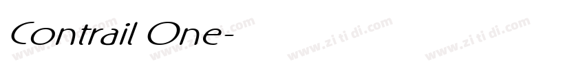 Contrail One字体转换